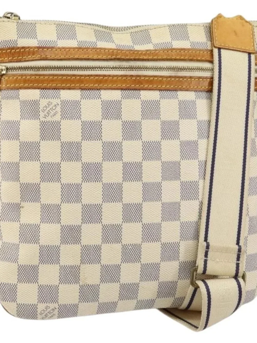 LOUIS VUITTON Damier Azur Pochette Bosphore Shoulder Bag N51112 LV Auth BA7009 - Picture 2 of 16